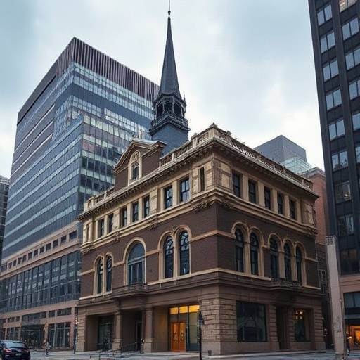 Exterior view of Sterling Academy of Dramatic Arts building in downtown Chicago.