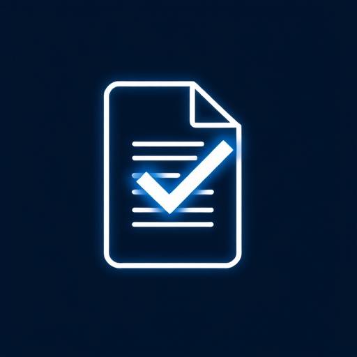 Stylized icon representing terms and conditions: a document with a checkmark.